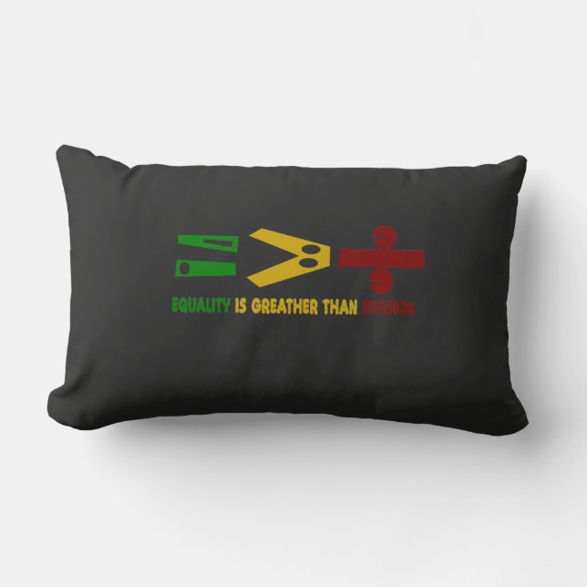 equality is greater than division lumbar pillow (Front)