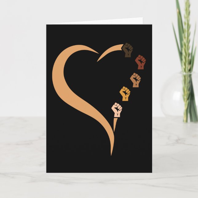 Equality Justice Love Heart Proud Card (Front)