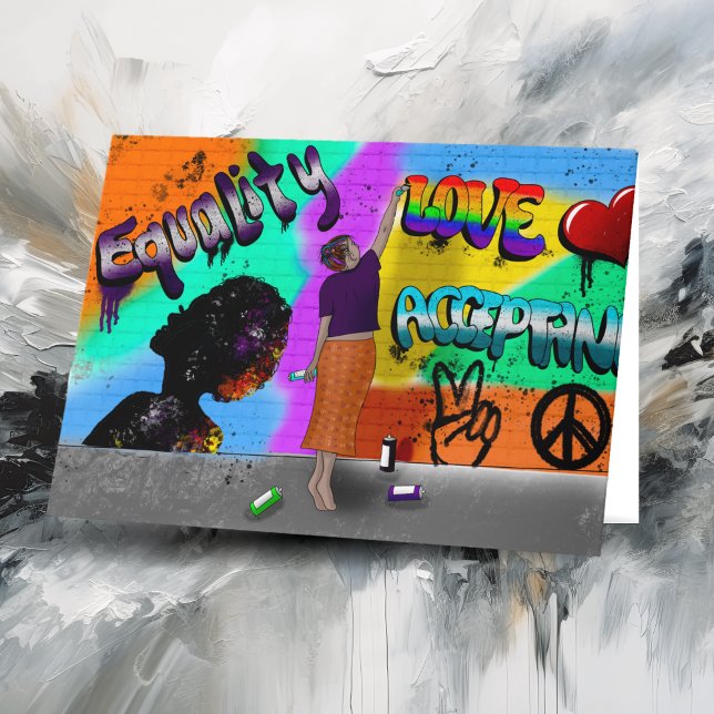 Equality, Love and Acceptance Hand Drawn Art Card (Creator Uploaded)