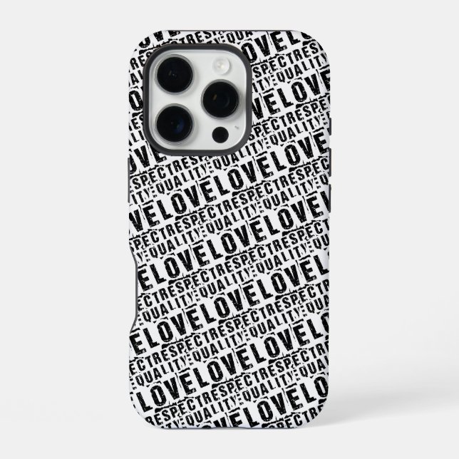 Equality Love and Respect Pride Month iPhone Case (Back)
