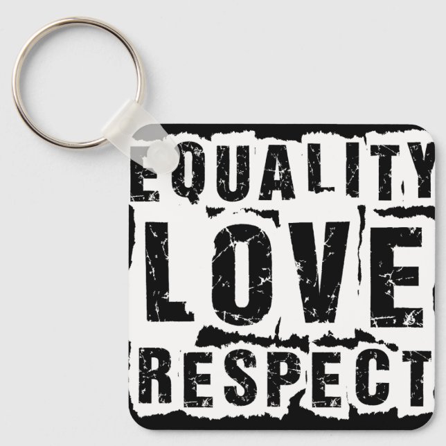 Equality Love and Respect Pride Month Keychain (Front)