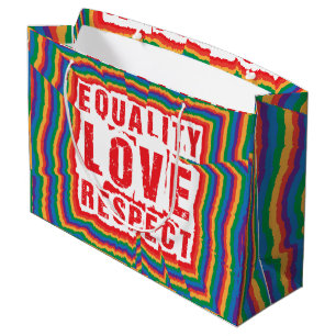 Equality Love and Respect Pride Month Large Gift Bag