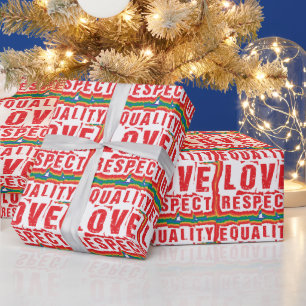 Equality Love and Respect Pride Month Wrapping Paper
