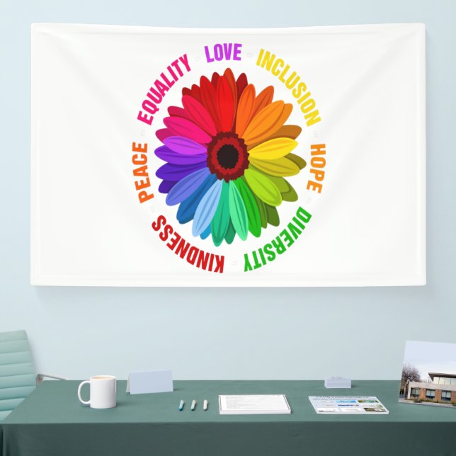 Equality Love Inclusion Hope Diversity Kindness Banner (Tradeshow)