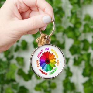Equality Love Inclusion Hope Diversity Kindness Keychain