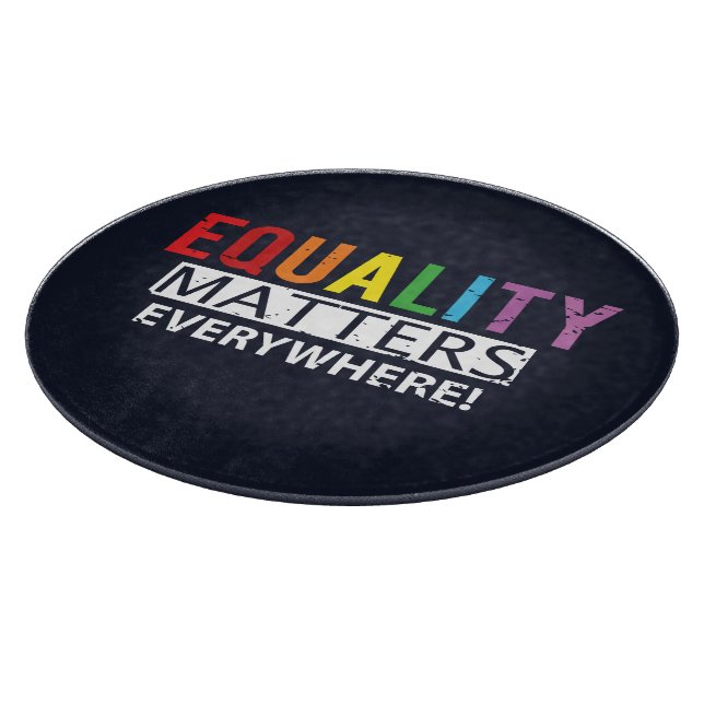 Equality Matters Rainbow Rights Support Cutting Board (Corner)