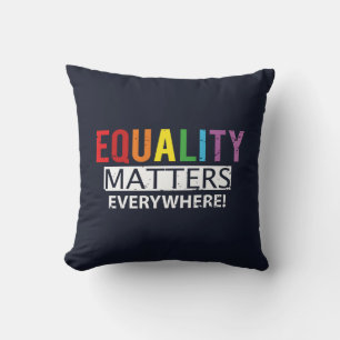Equality Matters Rainbow Rights Support Pride Throw Pillow