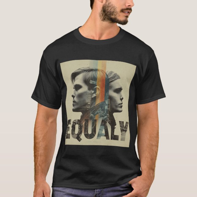 Equality Now – Vintage Protest Poster Collage T-Shirt (Front)
