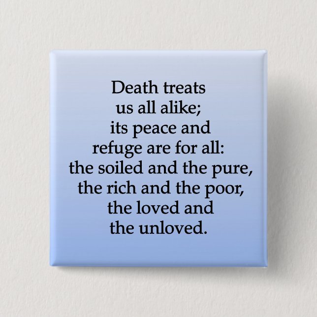 Equality of Death 2 Inch Square Button (Front)