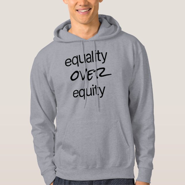 Equality Over Equity Men's Basic Hoodie (Front)