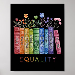 Equality Peace Love Kindness Read Book Lgbt Gay Pr Poster