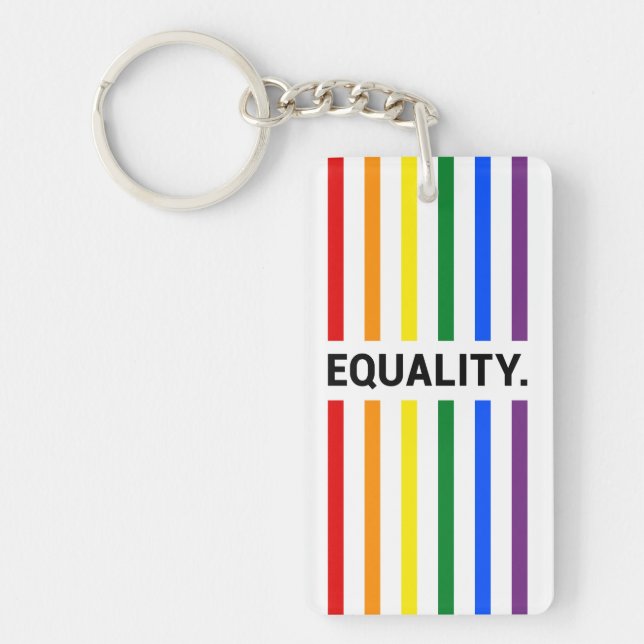 Equality Pride Rainbow Acrylic  Keychain (Front)