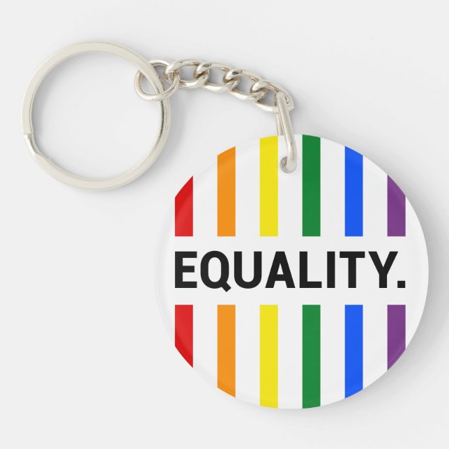 Equality Pride Rainbow Acrylic  Keychain (Front)