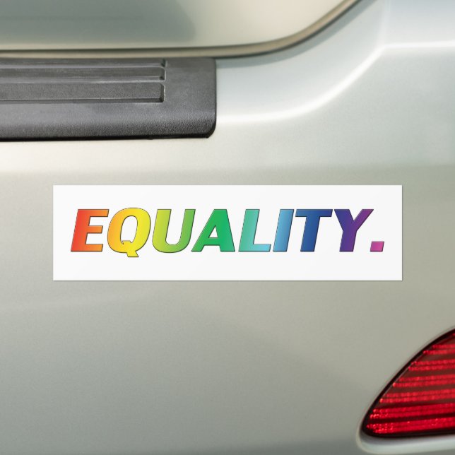 equality pride rainbow colours Bumper Sticker (On Car)