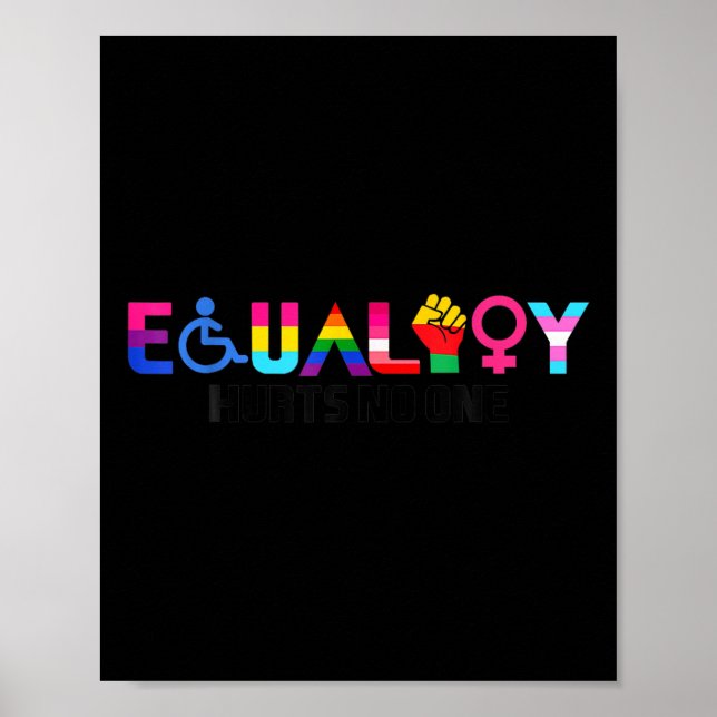 Equality Pride Rainbow Lgbtq Feminist Disability S Poster (Front)