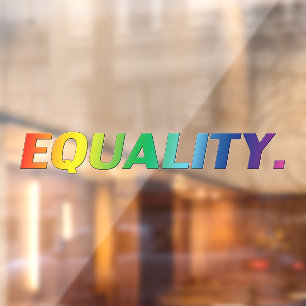 Equality rainbow colours gay queer pride lgbtq lgb window cling