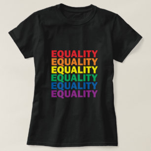EQUALITY RAINBOW EQUALITY LGBTQI GAY LESBIAN PRIDE T-Shirt