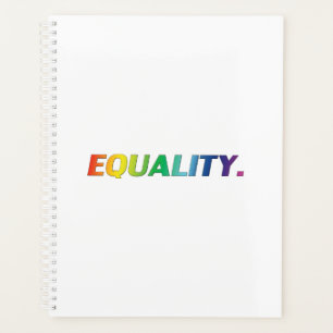 Equality rainbow gradient modern typography  planner