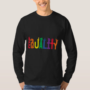 Equality Rainbow Hearts Flag Lgbt For Pride Month T-Shirt