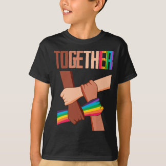 Equality Social Justice Human Rights Together Rain T-Shirt