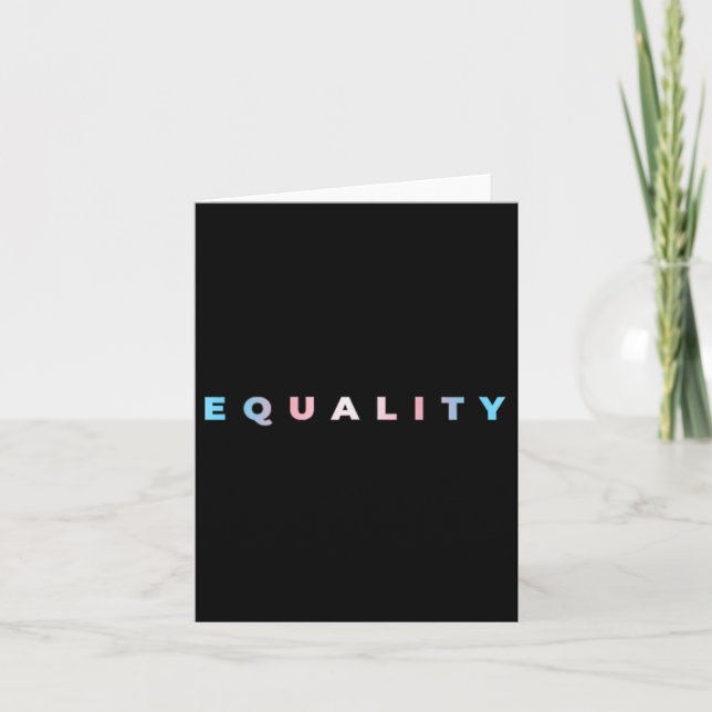 Equality Subtle Trans Pride Flag Transgender Right Card (Front)