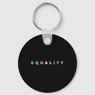 Equality Subtle Trans Pride Flag Transgender Right Keychain