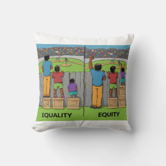 Equality vs Equity – Inspiring Social Justice Throw Pillow