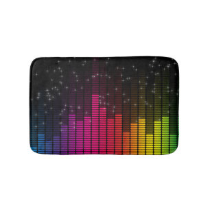 Equalizer Disco Lights Music Volume Bath Mat