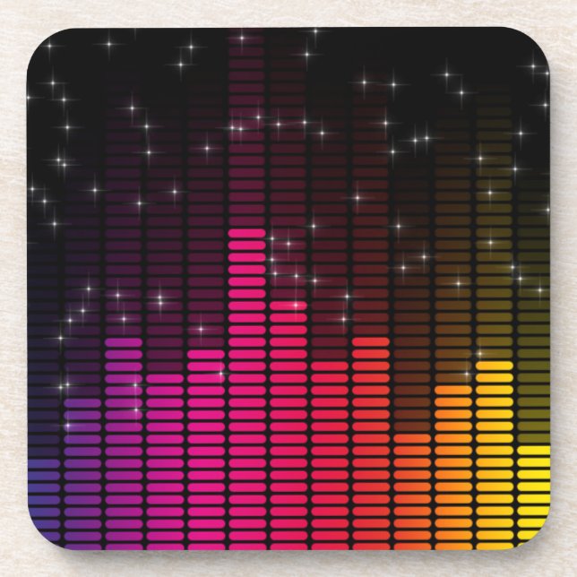 Equalizer Disco Lights Music Volume Coaster (Front)