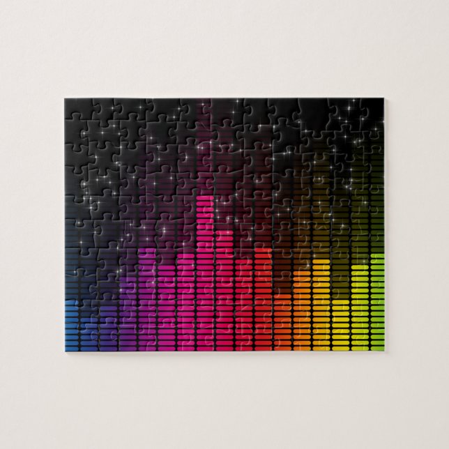 Equalizer Disco Lights Music Volume Jigsaw Puzzle (Horizontal)