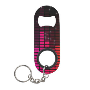 Equalizer Disco Lights Music Volume Keychain Bottle Opener