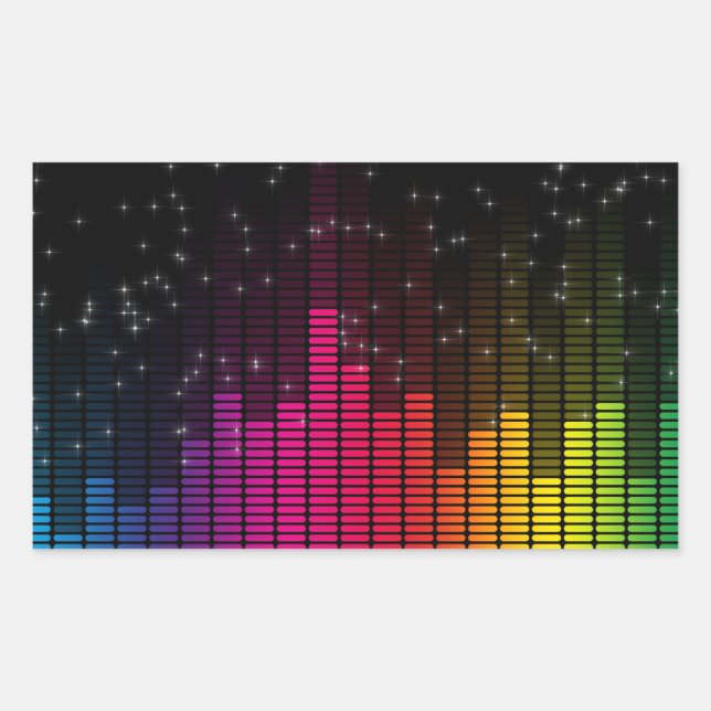 Equalizer Disco Lights Music Volume Sticker (Front)