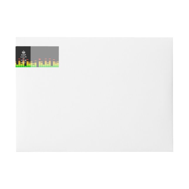 Equalizer DJ KEEP CALM AND Your Creative Text Wrap Around Label (Front)