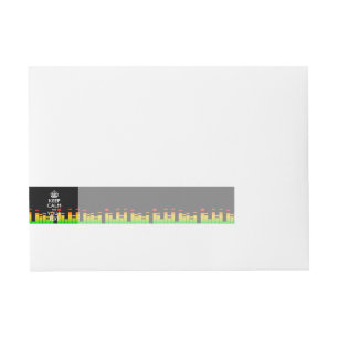 Equalizer DJ KEEP CALM AND Your Creative Text Wraparound Address Label