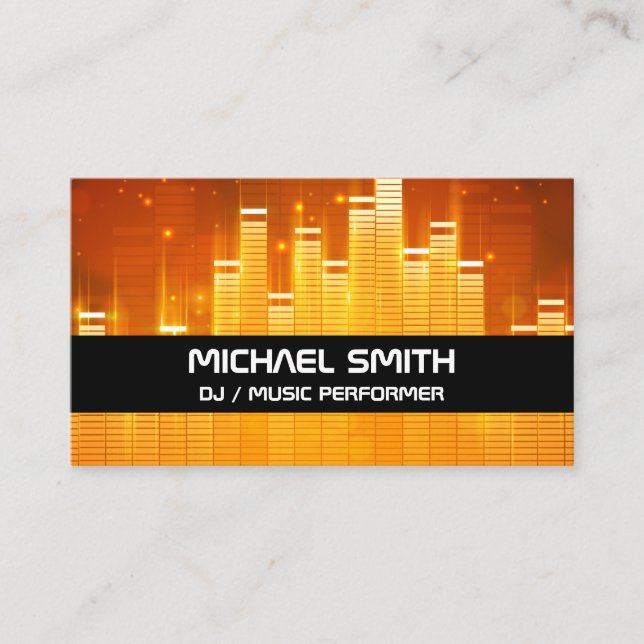 Equalizer Light Background Business Card (Front)