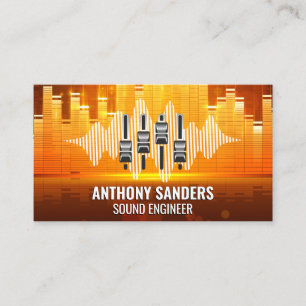Equalizer Light Background   Mixer   Sound Business Card