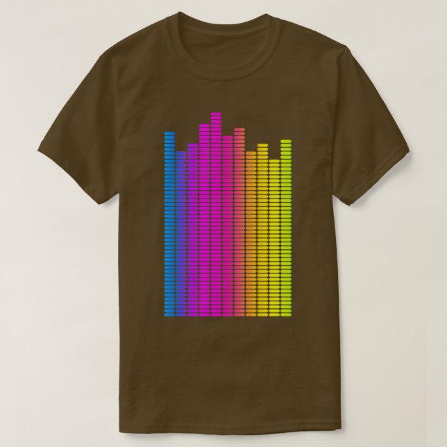 Equalizer Rainbow Music Lover Sound Engineer Audio T-Shirt (Design Front)