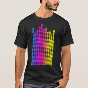 Equalizer Rainbow Music Sound Engineer Audio Patt T-Shirt