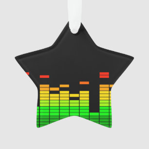 Equalizer Vibes from the Beat of DJ Music Black Ornament