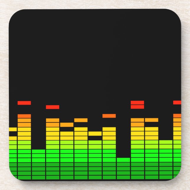Equalizer Vibes from the Beat of DJ Music decor Coaster (Front)