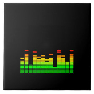 Equalizer Vibes from the Beat of DJ Music decor Tile