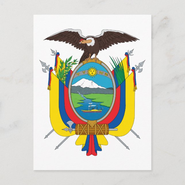 Equateur Carte postale Armoiries (Devant)