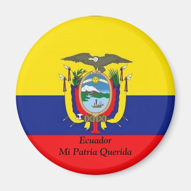 Équateur Mi Patria Querida aimant (Devant)