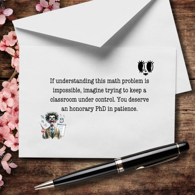 Equations Are Hard, Teaching Is Harder Thank You Card (Creator Uploaded)