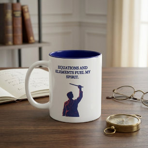 Equations & Elements Fuel My Science Spirit Two-Tone Coffee Mug