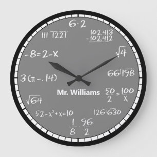 Équations en mathématiques grises Grande horloge