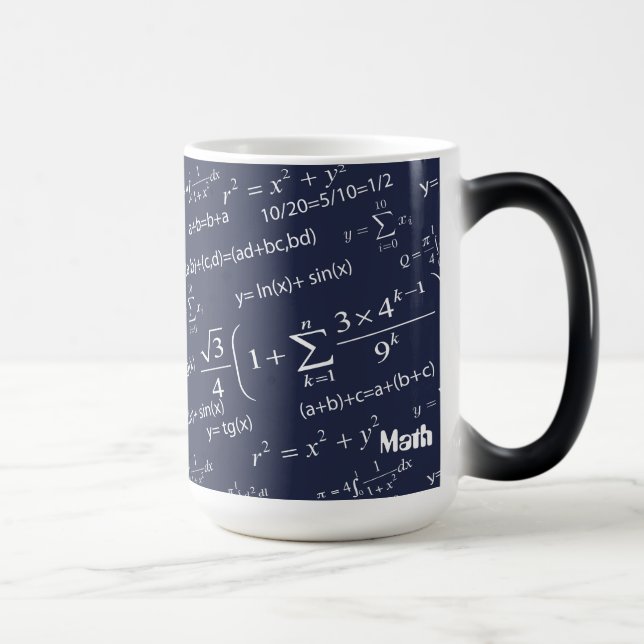  Equations for Math Teachers & Students With Name Magic Mug (Right)