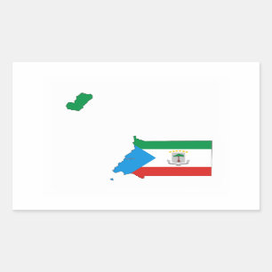 equatorial guinea country flag map shape sticker