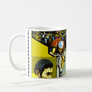 Equatorial Guinea Cyclists Historical Stamp Coffee Mug