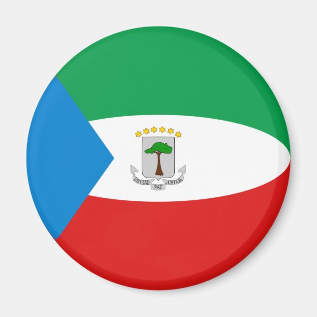 Equatorial Guinea Fisheye Flag Magnet (Front)